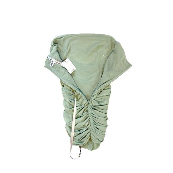 Mistress Rocks Size S Sitting Pretty Mint Mesh Cutout Ruched Mini Dress NWT - Picture 10 of 13